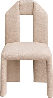 Bennett Boucle Fabric Upholstered Dining Chair in Beige, Set of 2 - 997Beige-C