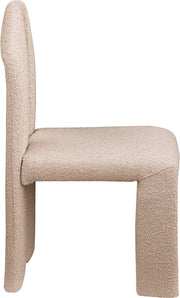 Bennett Boucle Fabric Upholstered Dining Chair in Beige, Set of 2 - 997Beige-C