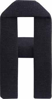 Bennett Boucle Fabric Upholstered Dining Chair in Black, Set of 2 - 997Black-C