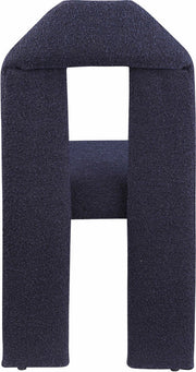 Bennett Boucle Fabric Upholstered Dining Chair in Blue, Set of 2 - 997Navy-C