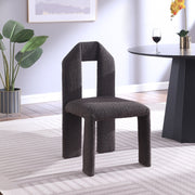 Bennett Boucle Fabric Upholstered Dining Chair in Brown, Set of 2 - 997Brown-C