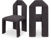 Bennett Boucle Fabric Upholstered Dining Chair in Brown, Set of 2 - 997Brown-C
