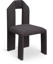 Bennett Boucle Fabric Upholstered Dining Chair in Brown, Set of 2 - 997Brown-C