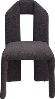 Bennett Boucle Fabric Upholstered Dining Chair in Brown, Set of 2 - 997Brown-C
