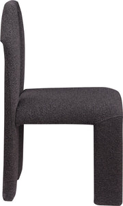 Bennett Boucle Fabric Upholstered Dining Chair in Brown, Set of 2 - 997Brown-C