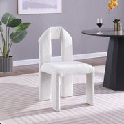 Bennett Boucle Fabric Upholstered Dining Chair in Cream, Set of 2 - 997Cream-C