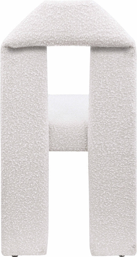 Bennett Boucle Fabric Upholstered Dining Chair in Cream, Set of 2 - 997Cream-C