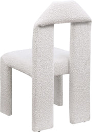 Bennett Boucle Fabric Upholstered Dining Chair in Cream, Set of 2 - 997Cream-C