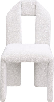 Bennett Boucle Fabric Upholstered Dining Chair in Cream, Set of 2 - 997Cream-C