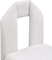 Bennett Boucle Fabric Upholstered Dining Chair in Cream, Set of 2 - 997Cream-C