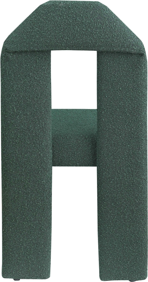 Bennett Boucle Fabric Upholstered Dining Chair in Green, Set of 2 - 997Green-C