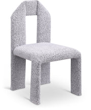 Bennett Boucle Fabric Upholstered Dining Chair in Grey, Set of 2 - 997Grey-C