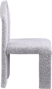 Bennett Boucle Fabric Upholstered Dining Chair in Grey, Set of 2 - 997Grey-C