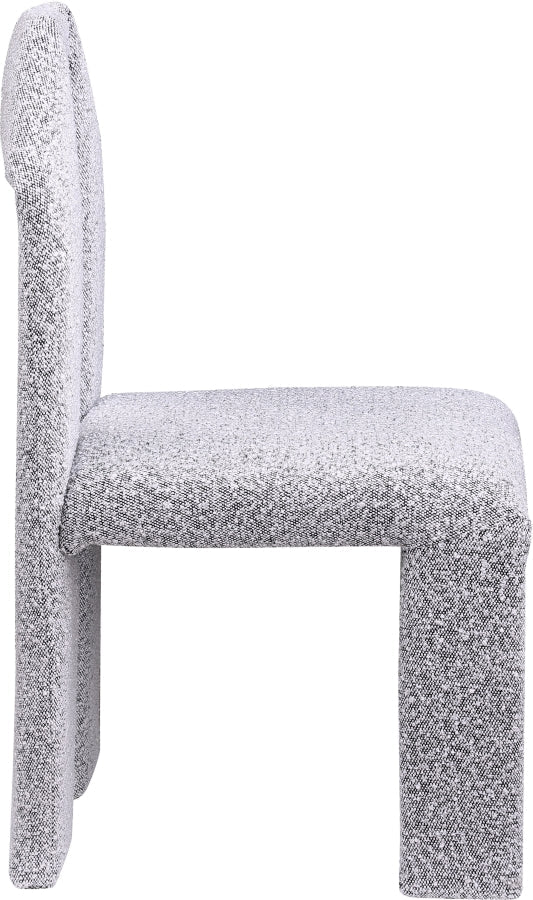 Bennett Boucle Fabric Upholstered Dining Chair in Grey, Set of 2 - 997Grey-C