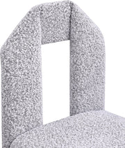 Bennett Boucle Fabric Upholstered Dining Chair in Grey, Set of 2 - 997Grey-C