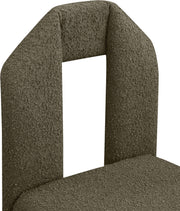 Bennett Boucle Fabric Upholstered Dining Chair in Olive, Set of 2 - 997Olive-C