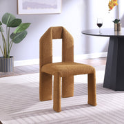 Bennett Boucle Fabric Upholstered Dining Chair in Saddle, Set of 2 - 997Saddle-C