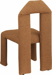 Bennett Boucle Fabric Upholstered Dining Chair in Saddle, Set of 2 - 997Saddle-C