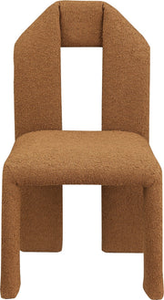 Bennett Boucle Fabric Upholstered Dining Chair in Saddle, Set of 2 - 997Saddle-C