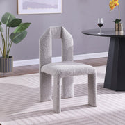 Bennett Boucle Fabric Upholstered Dining Chair in Taupe, Set of 2 - 997Taupe-C