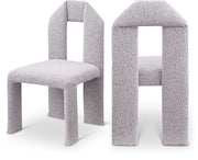 Bennett Boucle Fabric Upholstered Dining Chair in Taupe, Set of 2 - 997Taupe-C