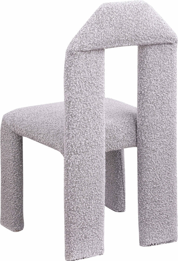 Bennett Boucle Fabric Upholstered Dining Chair in Taupe, Set of 2 - 997Taupe-C