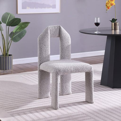 Bennett Boucle Fabric Upholstered Dining Chair in Taupe, Set of 2 - 997Taupe-C