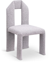Bennett Boucle Fabric Upholstered Dining Chair in Taupe, Set of 2 - 997Taupe-C