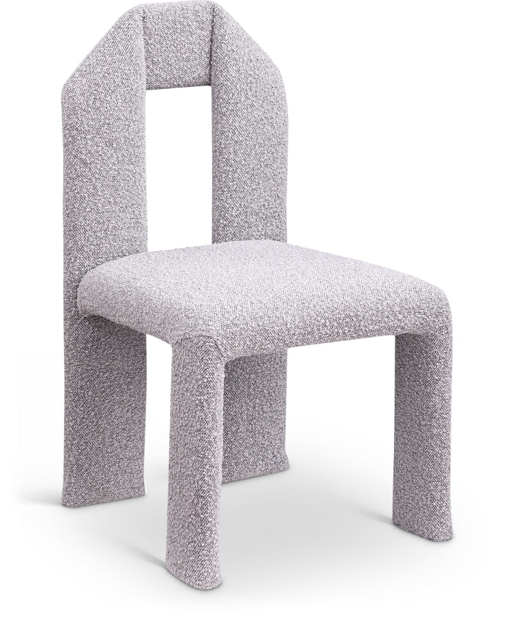 Bennett Boucle Fabric Upholstered Dining Chair in Taupe, Set of 2 - 997Taupe-C
