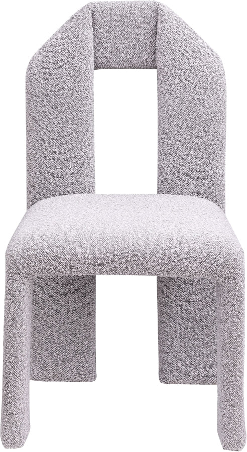 Bennett Boucle Fabric Upholstered Dining Chair in Taupe, Set of 2 - 997Taupe-C