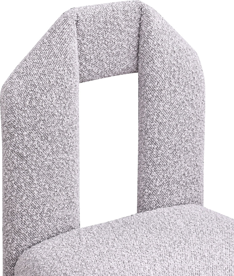 Bennett Boucle Fabric Upholstered Dining Chair in Taupe, Set of 2 - 997Taupe-C