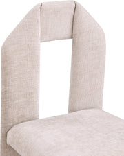 Bennett Chenille Fabric Upholstered Dining Chair in Beige, Set of 2 - 998Beige-C