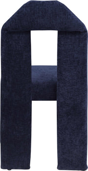 Bennett Chenille Fabric Upholstered Dining Chair in Blue, Set of 2 - 998Navy-C