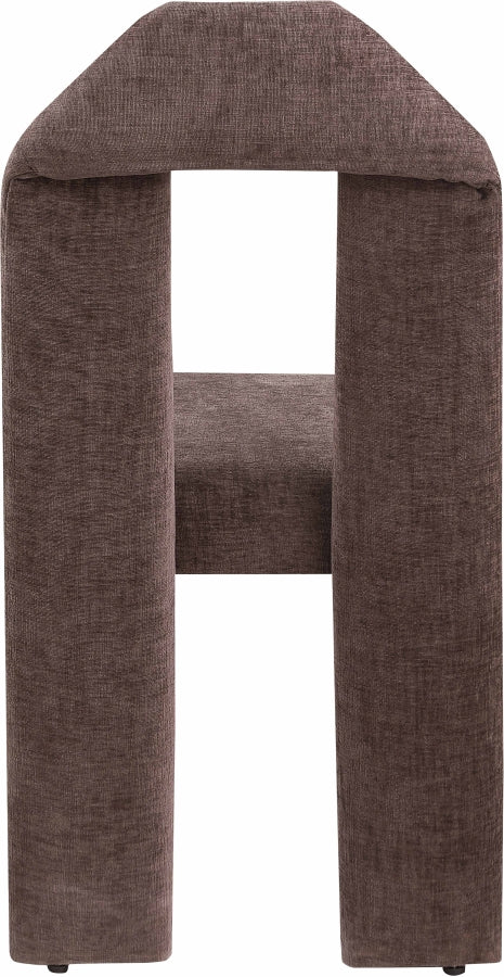 Bennett Chenille Fabric Upholstered Dining Chair in Brown, Set of 2 - 998Brown-C