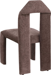 Bennett Chenille Fabric Upholstered Dining Chair in Brown, Set of 2 - 998Brown-C