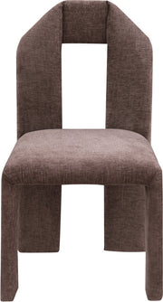 Bennett Chenille Fabric Upholstered Dining Chair in Brown, Set of 2 - 998Brown-C