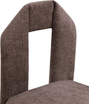 Bennett Chenille Fabric Upholstered Dining Chair in Brown, Set of 2 - 998Brown-C