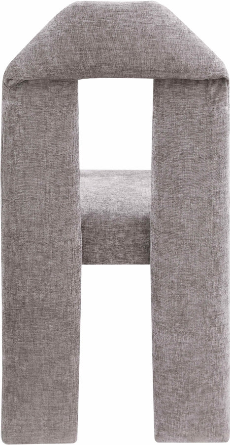Bennett Chenille Fabric Upholstered Dining Chair in Grey, Set of 2 - 998Grey-C