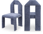 Bennett Chenille Fabric Upholstered Dining Chair in Light Blue, Set of 2 - 998LtBlu-C