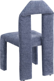 Bennett Chenille Fabric Upholstered Dining Chair in Light Blue, Set of 2 - 998LtBlu-C