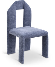 Bennett Chenille Fabric Upholstered Dining Chair in Light Blue, Set of 2 - 998LtBlu-C