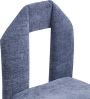 Bennett Chenille Fabric Upholstered Dining Chair in Light Blue, Set of 2 - 998LtBlu-C