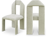 Bennett Chenille Fabric Upholstered Dining Chair in Mint, Set of 2 - 998Mint-C