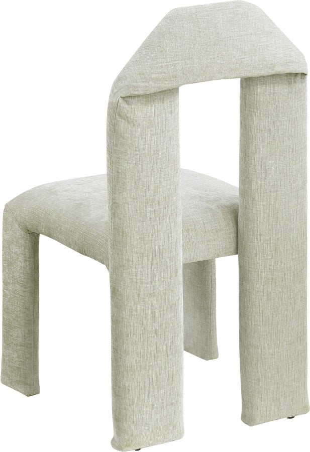 Bennett Chenille Fabric Upholstered Dining Chair in Mint, Set of 2 - 998Mint-C
