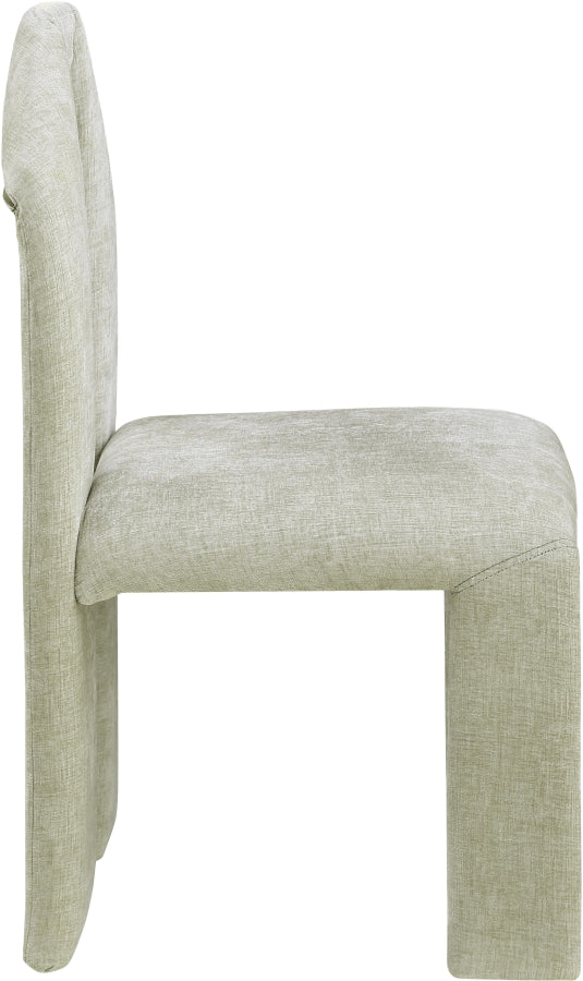 Bennett Chenille Fabric Upholstered Dining Chair in Mint, Set of 2 - 998Mint-C