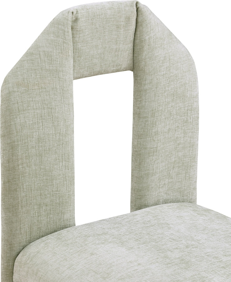 Bennett Chenille Fabric Upholstered Dining Chair in Mint, Set of 2 - 998Mint-C