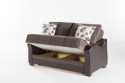Bennett Love Seat (Armoni Brown)/W Brown Vynil - Gate FurnitureLoveseat