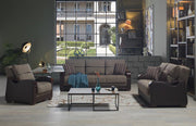 Bennett Love Seat (Redeyef Brown)/W Brown Vynil - Gate FurnitureLoveseat