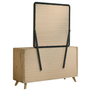 Bennett Mid-Century 2-Piece 6-Drawer Dresser and Mirror Light Oak - 222903M