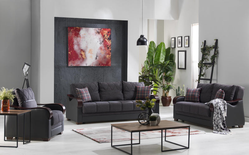 Bennett Sleeper (Nar Antrasit) Living Room Set - Gate FurnitureLiving Room Set